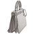 Michael Kors Tatiana Medium Leather Satchel- Grey