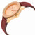 Movado Bold Rose Gold Dial Red Suede Ladies Watch 3600447