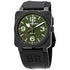 Bell and Ross Avaition Automatic Green Khaki Dial Mens Watch BR0392-MIL-CE