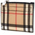 Burberry Vintage Check and Leather Zip Card Case- Black