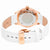 Charmex White Dial White Leather Ladies Watch 6380