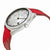 Fendi Momento White Dial Red Leather Ladies Watch F217034573D1