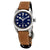 Tudor Black Bay Automatic Blue Dial Ladies Aged Leather Watch M79580-0004