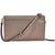 Tory Burch McGraw Flat Wallet Cross-Body- Silver Maple