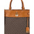 Michael Kors Gramercy Large Signature Logo Print Satchel- Brown