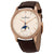 Jaeger LeCoultre Master Ultra Thin Moonphase Ivory Dial Brown Leather Mens Watch Q1362520