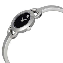 Movado Rondiro Black Dial Stainless Steel Bangle Ladies Watch 0606796