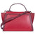 Michael Kors Whitney Large Leather Satchel-Red