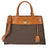 Michael Kors Gramercy Large Signature Logo Print Satchel- Brown