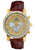 Joshua And Sons Gold-tone Pave Pattern Sparkle Chrono Mens Watch JS-28-03