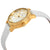 S Coifman Date-Day White Dial White Leather Ladies Watch SC0335