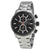 Seiko Chronograph Black Dial Stainless Steel Mens Watch SNAF47