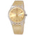 Swatch Golden Dial Golden Sparkle Silicone Ladies Watch SUOK704