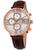 August Steiner Silver Dial Ladies Leather Multifunction Watch AS8220BRRG