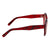 Ferragamo Striped Transparent Red Rectangular Sunglasses SF894S 645 55