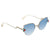 Fendi Rainbow Blue, Light Blue and Transparent Gradient Cat Eye Sunglasses FF 0242/S SCB/NE 52