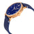 Fossil Commuter Blue Dial Navy Blue Leather Mens Watch FS5274