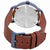 Movado Bold Blue Dial Brown Leather Mens Watch 3600520