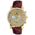 Joshua And Sons Gold-tone Pave Pattern Sparkle Chrono Mens Watch JS-28-03