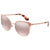 Kate Spade Gray Rose Gold Cat Eye Ladies Sunglasses GENICES-00000J-57