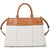 Michael Kors Gramercy Large Signature Logo Print Satchel- Vanilla