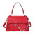 Chloe Faye Medium Suede Calfskin Shoulder Bag- Dahlia Red