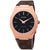 D1 Milano Ultra Thin Black Dial Brown Leather Mens Watch A-UT08