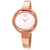 Calvin Klein Impetuous Silver Dial Ladies Rose Gold-tone Bangle Watch K4F2N616