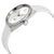 Calvin Klein Accent Silver Dial White Leather Ladies Watch K2Y231K6