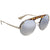 Prada ABSOLUTE ORNATE Light Blue Silver Shaded Round Ladies Sunglasses PR 52US 23C5R0 37
