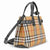 Burberry Small Banner in Vintage Check and Leather- Black