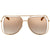 Chloe Brown Gradient with Gold Mirror Square Ladies Sunglasses CE130S74357