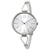 Calvin Klein Selection Silver Dial White Leather Ladies Watch K3V231L6