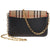 Burberry Mini Vintage Check and Leather D-ring Bag- Black