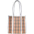 The Small 1983 Check Link Tote Bag- Silver