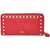 Valentino Rockstud Long Wallet-Red