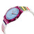 Swatch Funny Lines Blue Dial Multicolor Silicone Ladies Watch GP153