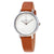 DKNY Modernist Quartz White Dial Brown Leather Ladies Watch NY2676