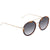 Fendi Gray Gradient Round Ladies Sunglasses FF 0156/S V4Z/PJ -51