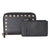 Valentino Leather Folding Wallet- Black