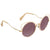 Miu Miu Gradient Violet Mirror Silver Round Sunglasses MU 51TS 4UD085 54