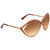 Tom Ford Liora Gradient Brown Ladies Sunglasses FT0528-50F