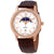 Grovana Moonphase White Dial Brown Leather Mens Watch 1026-1563