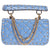 Valentino Small Patent Rockstud Spike Bag- Angel Blue
