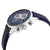 Seiko Chronograph Quartz Blue Dial Blue Leather Mens Watch SSB333