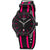 Tissot Quickster Black Dial Black and Hot Pink Nylon Ladies Watch T0954103705701