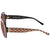 Tory Burch PATTERNED SERIF-T Dark Brown Gradient Hexagonal Ladies Sunglasses 0TY7120 174813 57