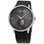Calvin Klein Accent Quartz Black Dial Black Leather Mens Watch K2Y211C3