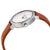 DKNY Modernist Quartz White Dial Brown Leather Ladies Watch NY2676