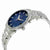 Bulova Classic Blue Dial Stainless Steel Mens Watch 96B220